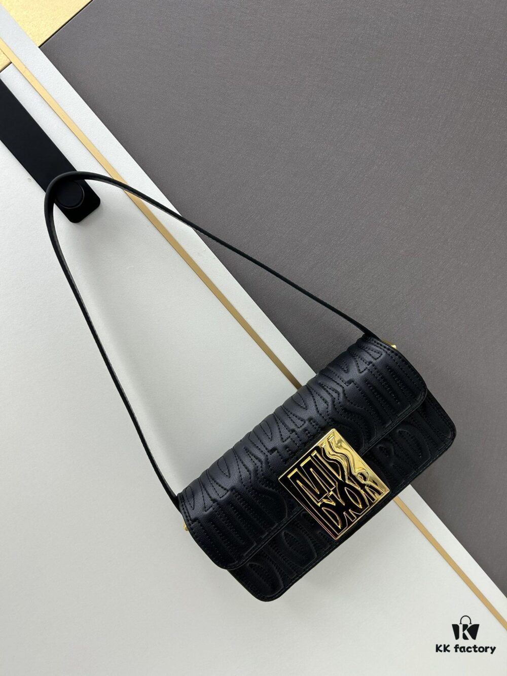 Dior Retro Box Set Made of Black Cowhide Leather with Unique Letter Embossing