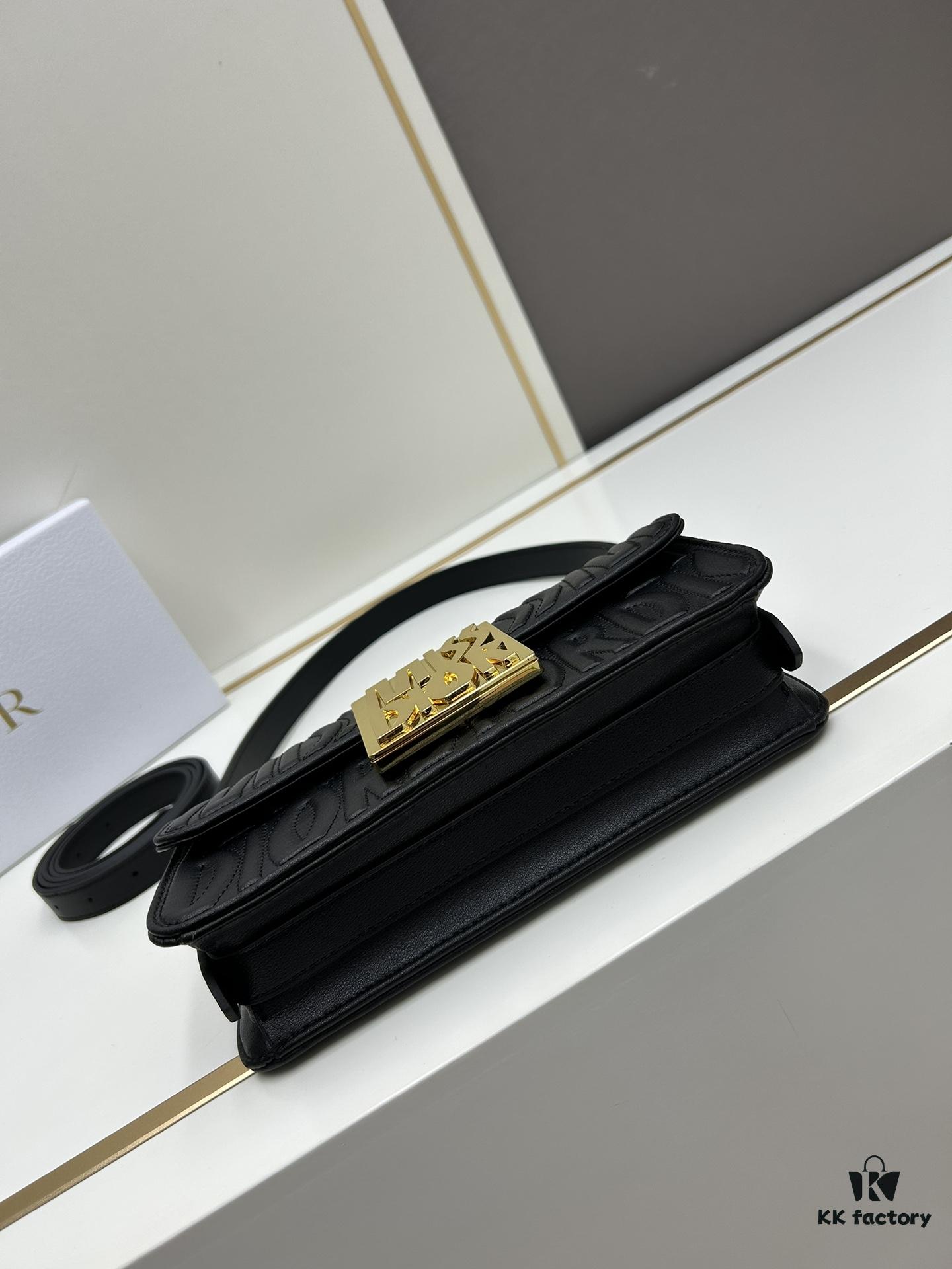 6930a1206e68136f4d9ab89a Dior Retro Box Set Made of Black Cowhide Leather with Unique Letter Embossing