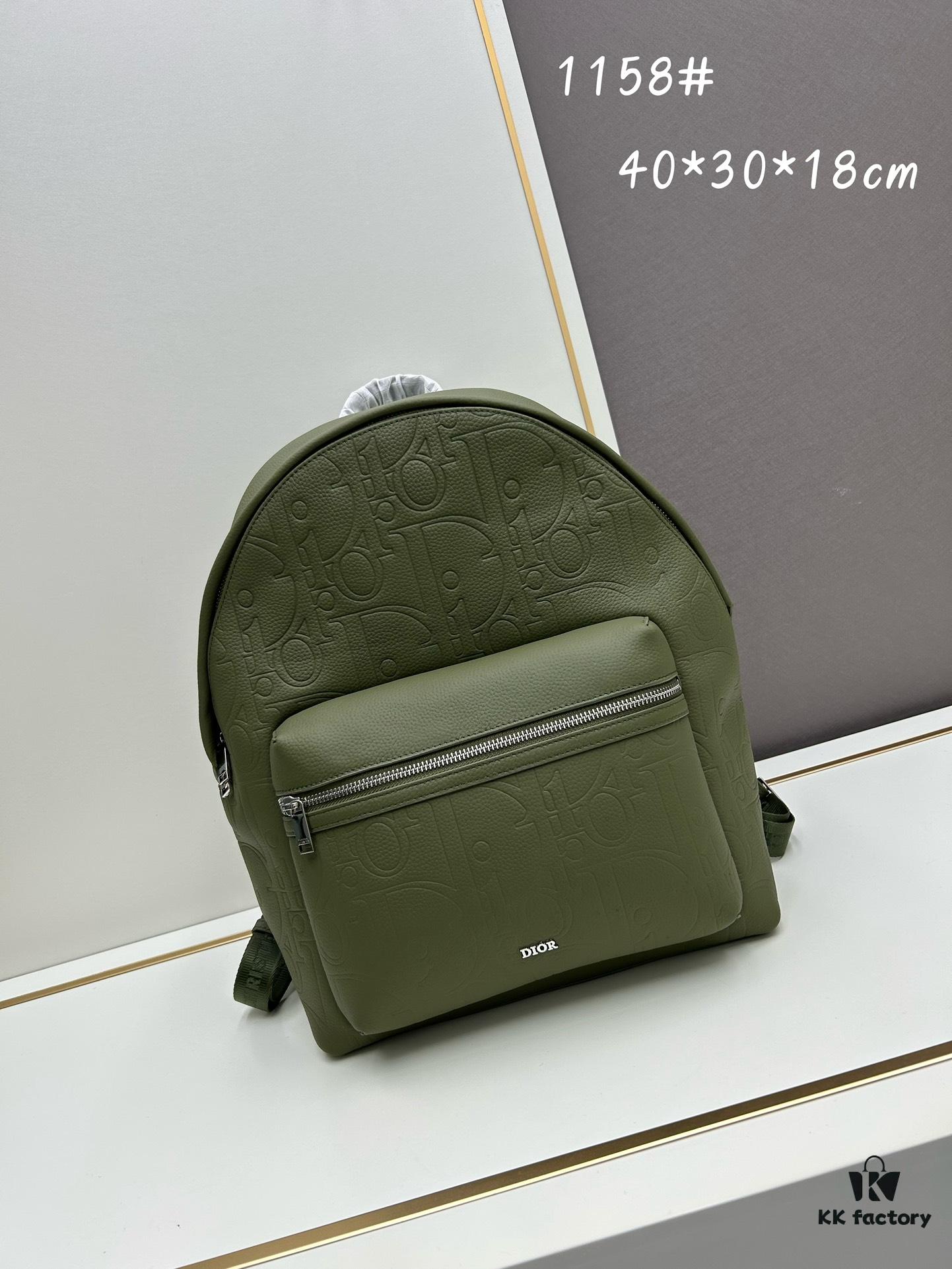 6930a1506e68136f4d9ab8fb DIOR Dior Latest Model Backpack Large and Small, Official Website Synchronized Autumn-Winter New Arrival Featuring Embossed Classic Pattern on Black Calfskin Leather