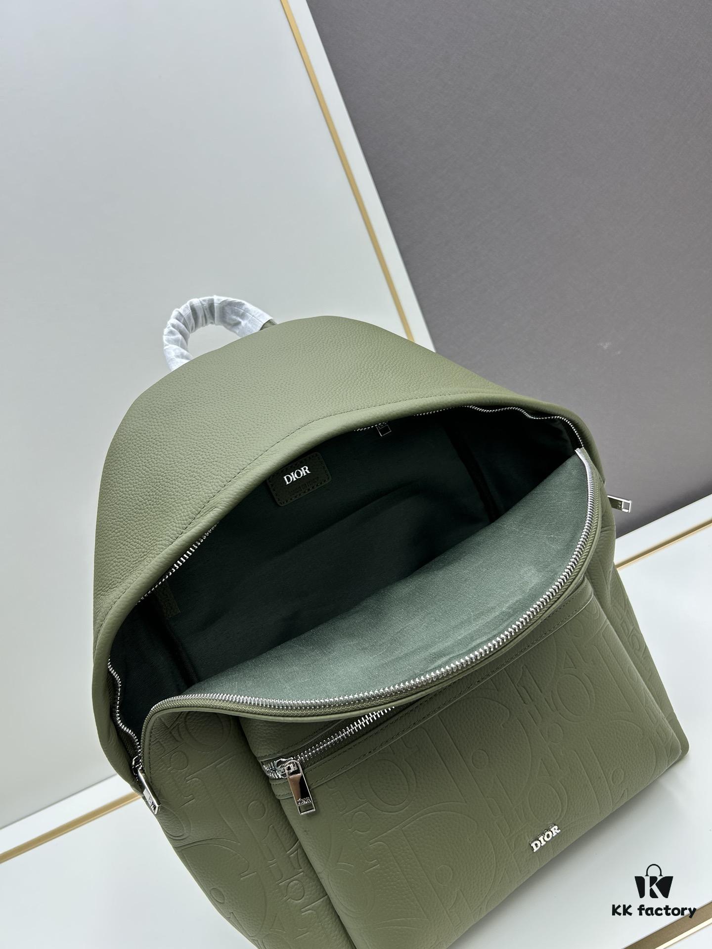 6930a1546e68136f4d9ab8ff DIOR Dior Latest Model Backpack Large and Small, Official Website Synchronized Autumn-Winter New Arrival Featuring Embossed Classic Pattern on Black Calfskin Leather