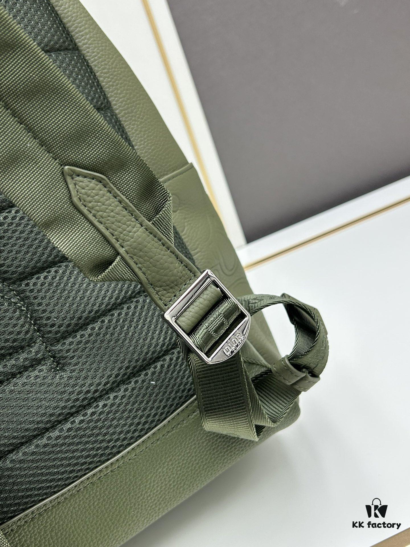 6930a1546e68136f4d9ab901 DIOR Dior Latest Model Backpack Large and Small, Official Website Synchronized Autumn-Winter New Arrival Featuring Embossed Classic Pattern on Black Calfskin Leather