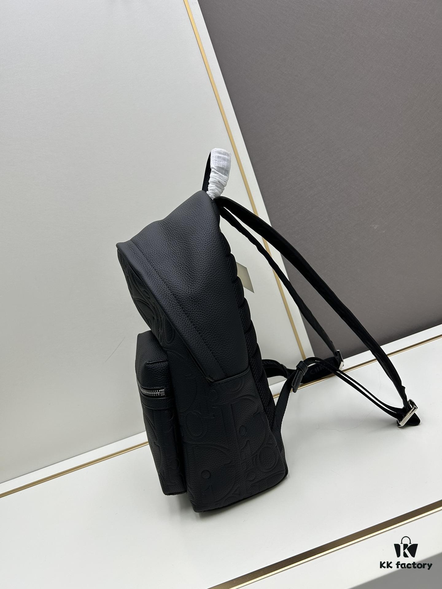 6930a1566e68136f4d9ab906 DIOR Latest Model Backpack Large and Small, Official Website Synchronized, Autumn-Winter New Arrival, Embossed Craftsmanship with Classic Pattern Exquisitely Presented on Black Cowhide Leather, DIOR Gravity Print Leather, Front Features DIOR Logo, Fully Showcasing the Exquisite Craftsmanship of DIOR Atelier, Two-Way Opening, Equipped with Front Large Zippered Pocket and Adjustable Padded Shoulder Straps, Ideal for Daily Use, Exquisite and Stylish, Novel Design with Unique Charm, Versatile and Practical