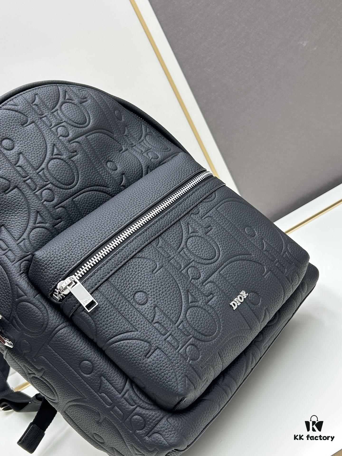 6930a15a6e68136f4d9ab90c DIOR Latest Model Backpack Large and Small, Official Website Synchronized, Autumn-Winter New Arrival, Embossed Craftsmanship with Classic Pattern Exquisitely Presented on Black Cowhide Leather, DIOR Gravity Print Leather, Front Features DIOR Logo, Fully Showcasing the Exquisite Craftsmanship of DIOR Atelier, Two-Way Opening, Equipped with Front Large Zippered Pocket and Adjustable Padded Shoulder Straps, Ideal for Daily Use, Exquisite and Stylish, Novel Design with Unique Charm, Versatile and Practical