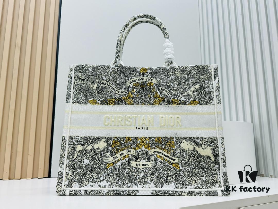 6930a1646e68136f4d9ab921 Oversized Original Order Thick Yarn Fabric Dior Book Tote