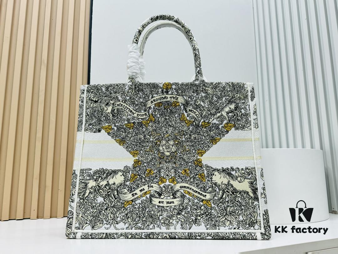 6930a1666e68136f4d9ab924 Oversized Original Order Thick Yarn Fabric Dior Book Tote
