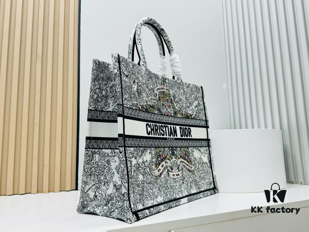 6930a16e6e68136f4d9ab933 Oversized Original Order Thick Yarn Fabric Dior Book Tote