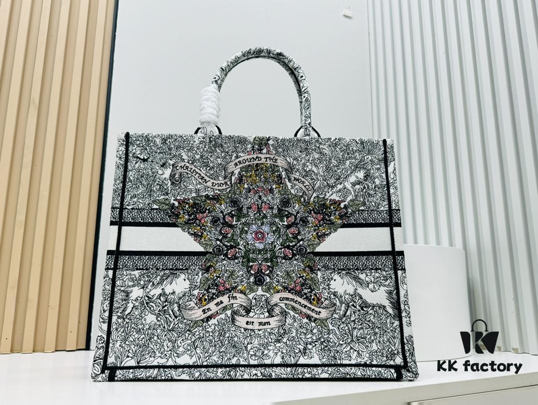 6930a16f6e68136f4d9ab935 Oversized Original Order Thick Yarn Fabric Dior Book Tote