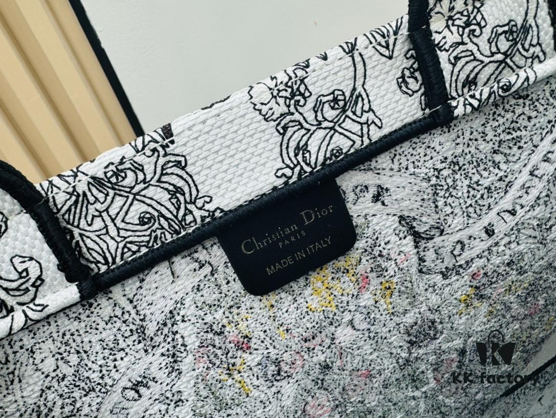 6930a1716e68136f4d9ab938 Oversized Original Order Thick Yarn Fabric Dior Book Tote