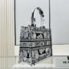 6930a1f16e68136f4d9aba38 Thick Stitching, Heavy Fabric Original Order Medium Di0r Book Tote