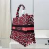 Large Original Order Thick Yarn Fabric Dior Book Tote