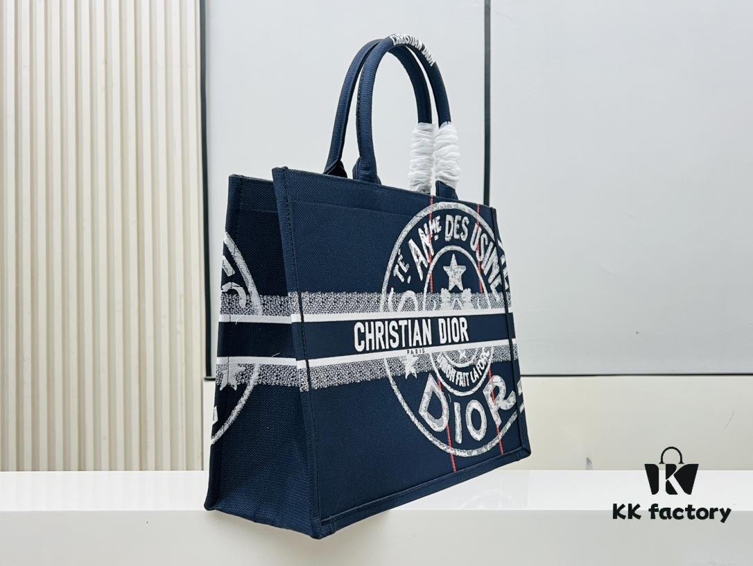 Oversized Original Order Thick Yarn Fabric Dior Book Tote
