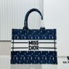 Original Surplus Stock Medium Di0r Book Tote in Thick, Heavy Yarn Fabric