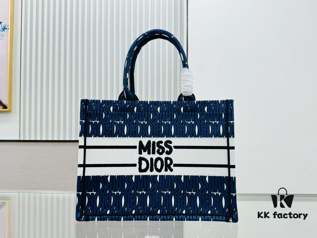 Original Surplus Stock Medium Di0r Book Tote in Thick, Heavy Yarn Fabric