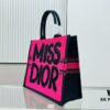 6930a2576e68136f4d9abb0a Oversized Original Order Thick Yarn Fabric Dior Book Tote