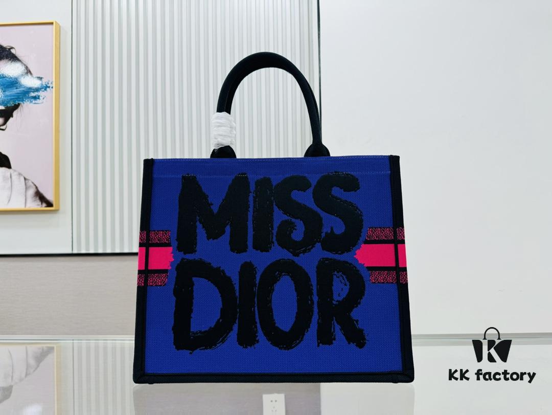 6930a2586e68136f4d9abb0b Oversized Original Order Thick Yarn Fabric Dior Book Tote