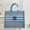 6930a2606e68136f4d9abb1e Oversized Original Order Thick Yarn Fabric Dior Book Tote