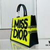 6930a27b6e68136f4d9abb5e Oversized Original Order Thick Yarn Fabric Dior Book Tote