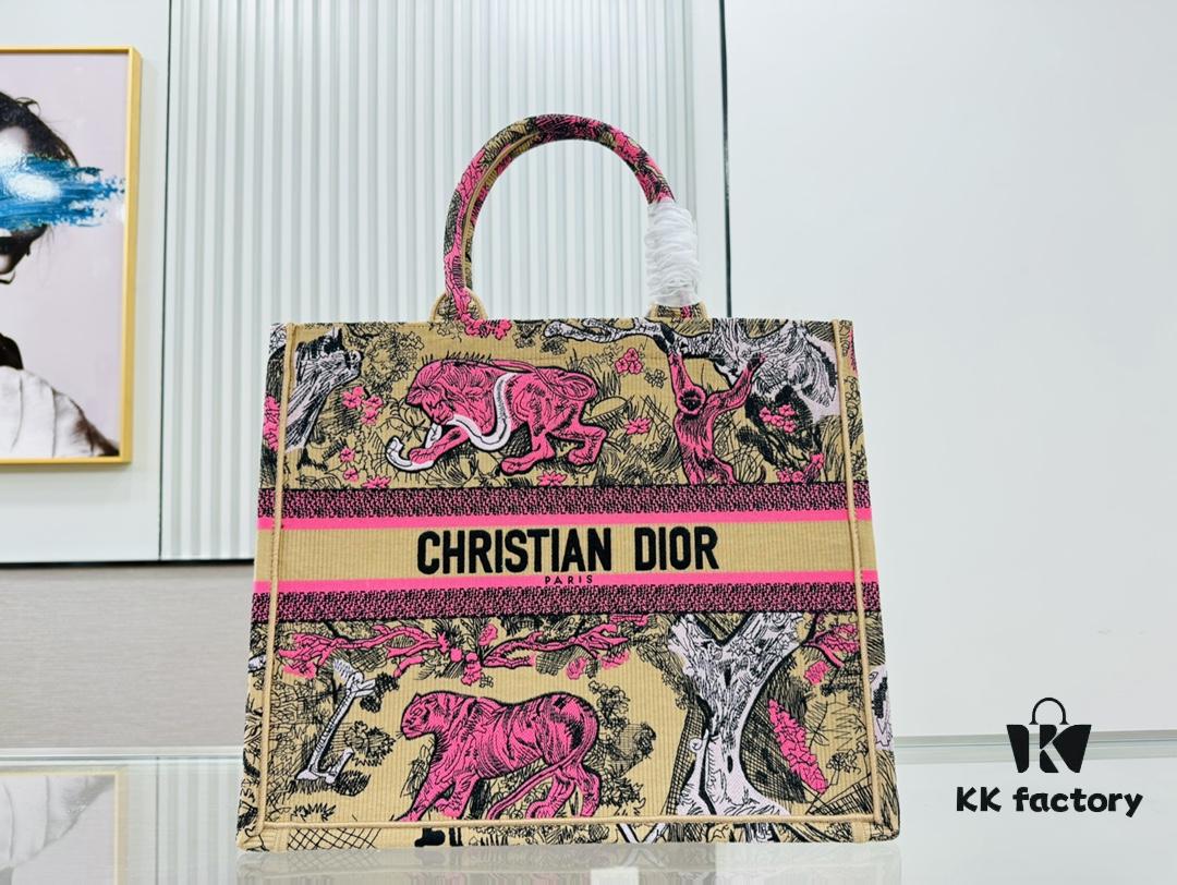 6930a2896e68136f4d9abb7e Oversized Original Order Thick Yarn Fabric Dior Book Tote