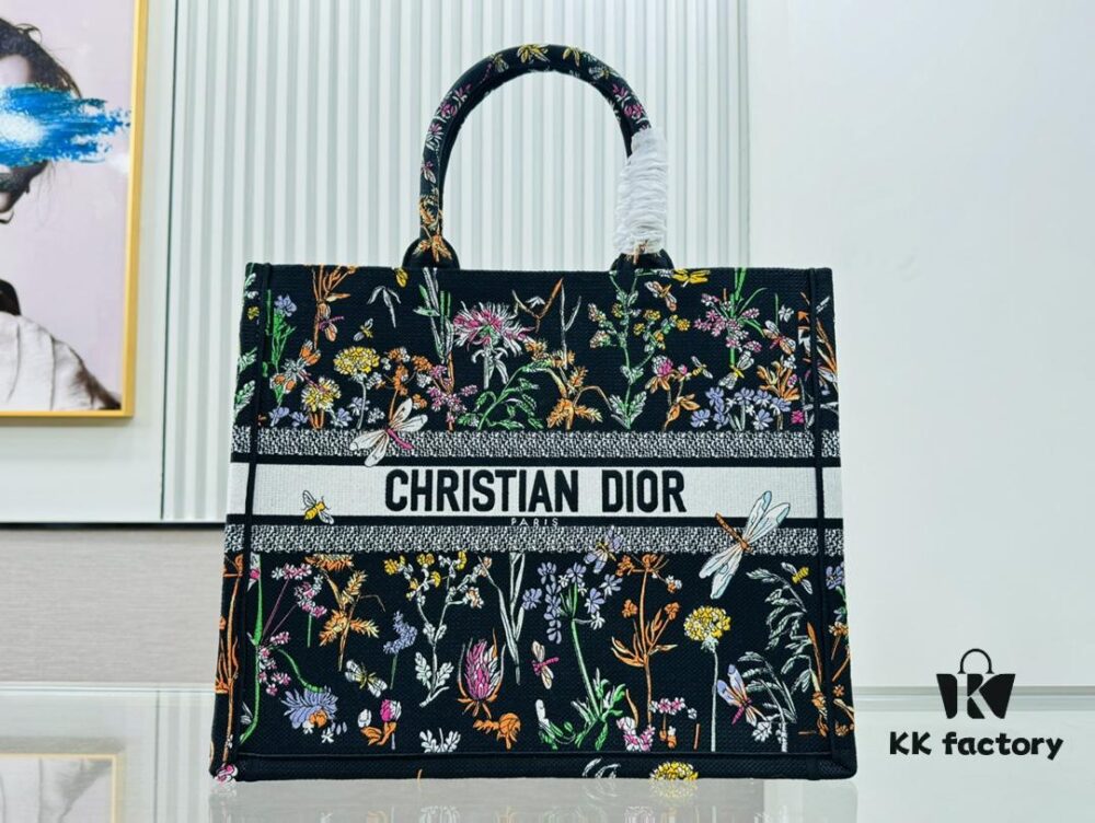 6930a2ec6e68136f4d9abc5e Thick Stitching, Heavy Fabric, Original Order Large Size Di0r Book Tote