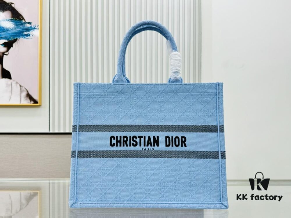 6930a2fd6e68136f4d9abc80 Large Original Order Thick Yarn Fabric Dior Book Tote
