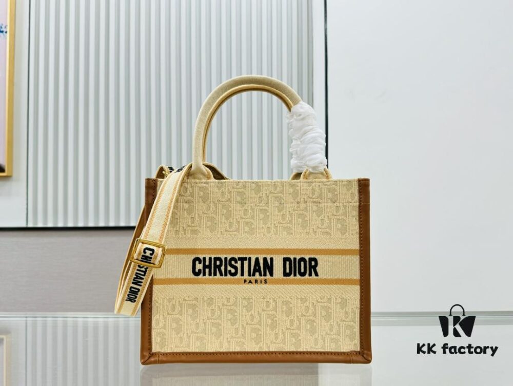 Dior Book Tote24 Early Spring New Arrival Small Size with Leather Trim