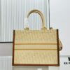6930a3066e68136f4d9abc9a Dior Book Tote24 Early Spring New Arrival Medium Size with Leather Trim