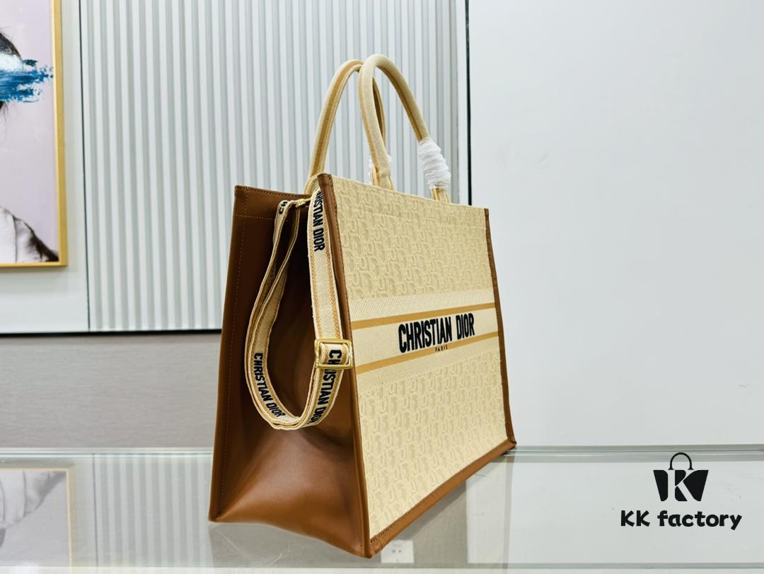 6930a30a6e68136f4d9abca1 Dior Book Tote24 Early Spring New Arrival Large Size with Leather Trim
