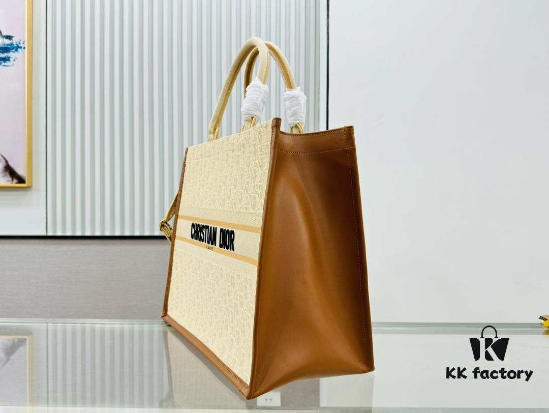 6930a30a6e68136f4d9abca2 Dior Book Tote24 Early Spring New Arrival Large Size with Leather Trim