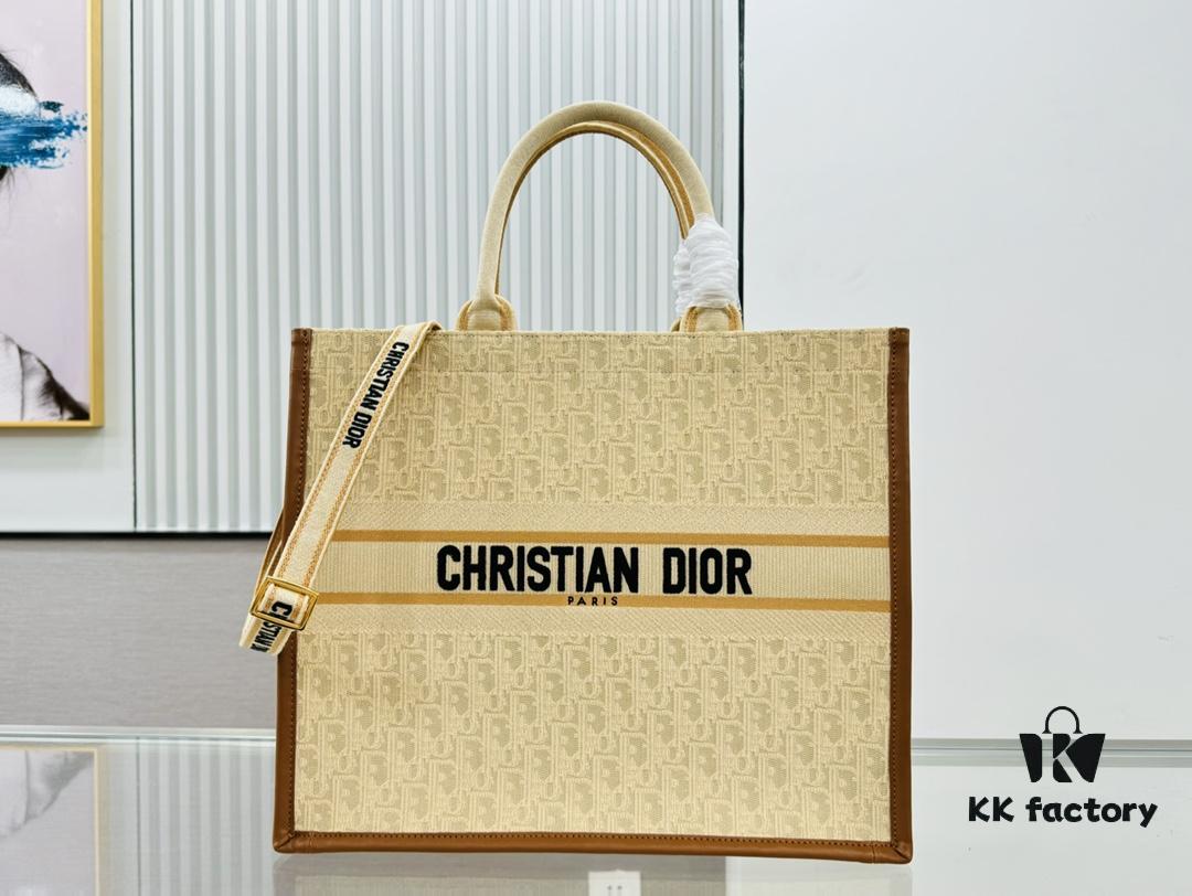 6930a30a6e68136f4d9abca3 Dior Book Tote24 Early Spring New Arrival Large Size with Leather Trim