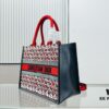 Dior Book Tote24 Early Spring New Arrival Medium Size with Leather Trim