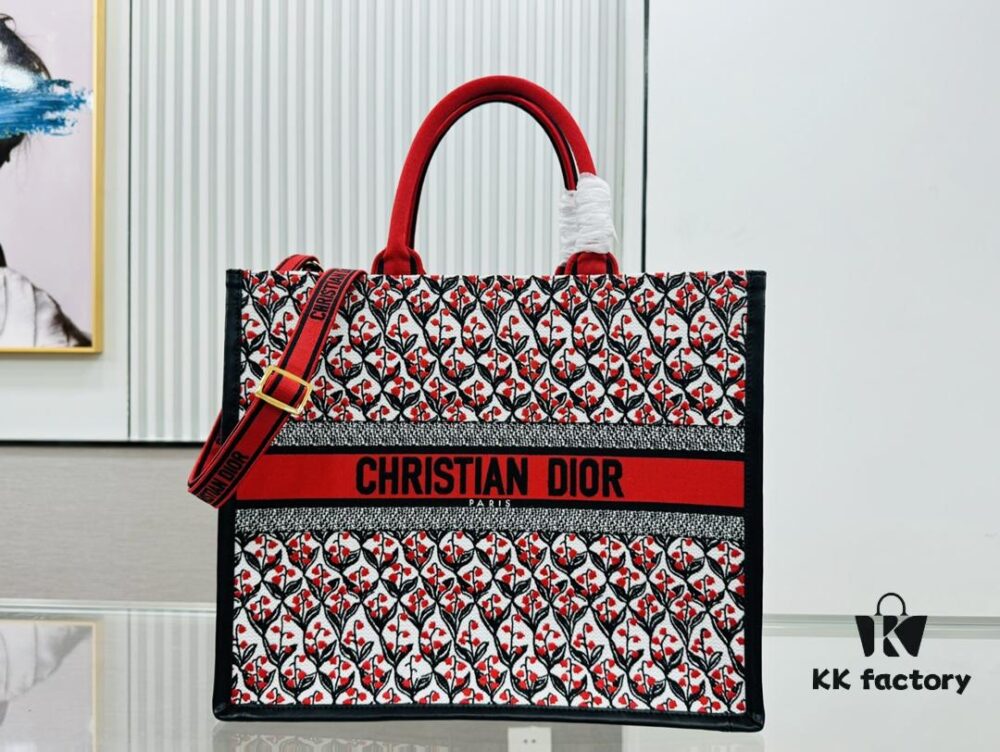 6930a3166e68136f4d9abcbb Dior Book Tote 24 Early Spring New Arrival, Large Size with Leather Trim
