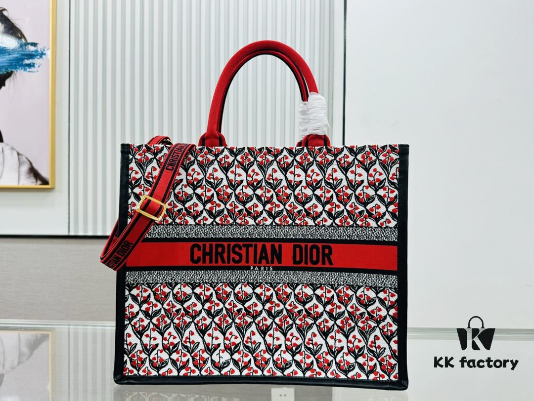 6930a3166e68136f4d9abcbb Dior Book Tote 24 Early Spring New Arrival, Large Size with Leather Trim