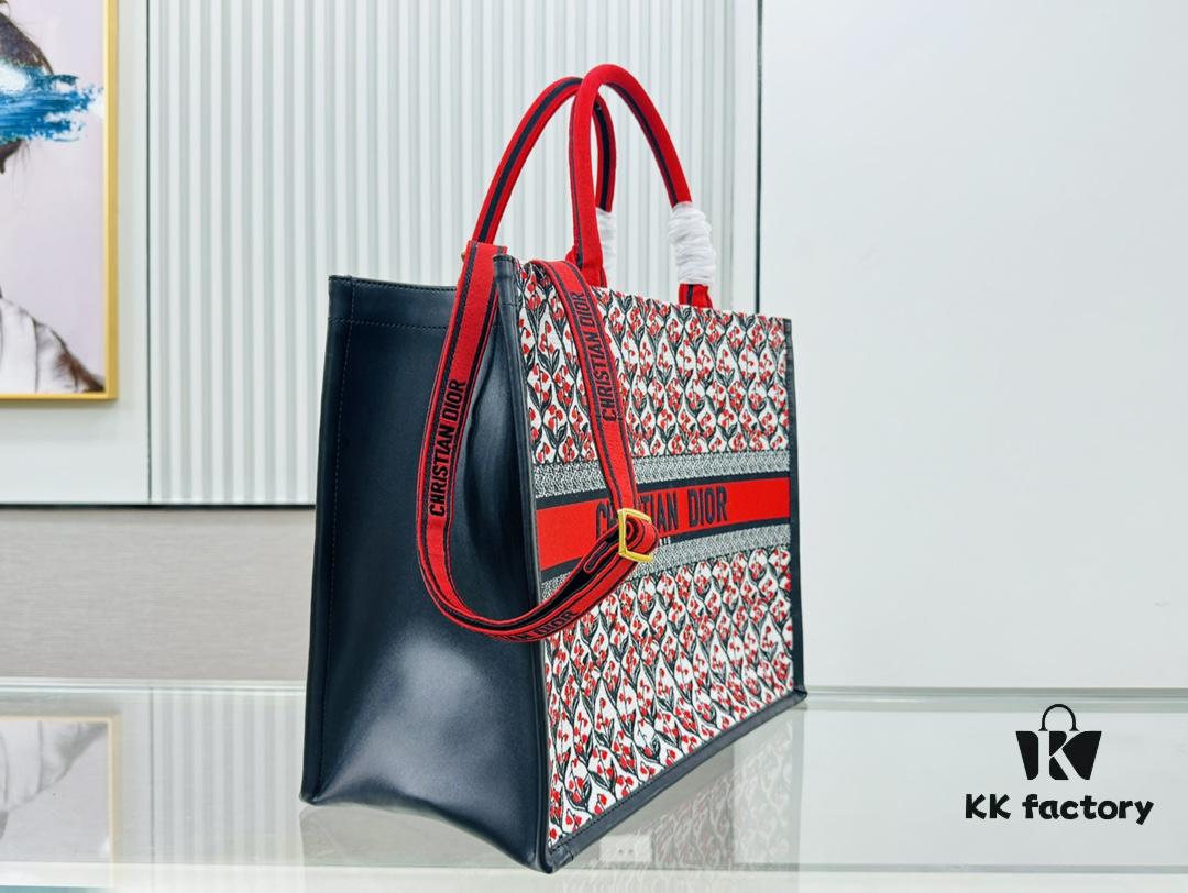 6930a3176e68136f4d9abcbd Dior Book Tote 24 Early Spring New Arrival, Large Size with Leather Trim