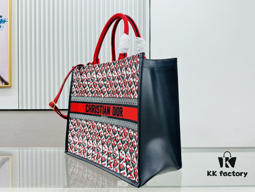 6930a3176e68136f4d9abcbe Dior Book Tote 24 Early Spring New Arrival, Large Size with Leather Trim