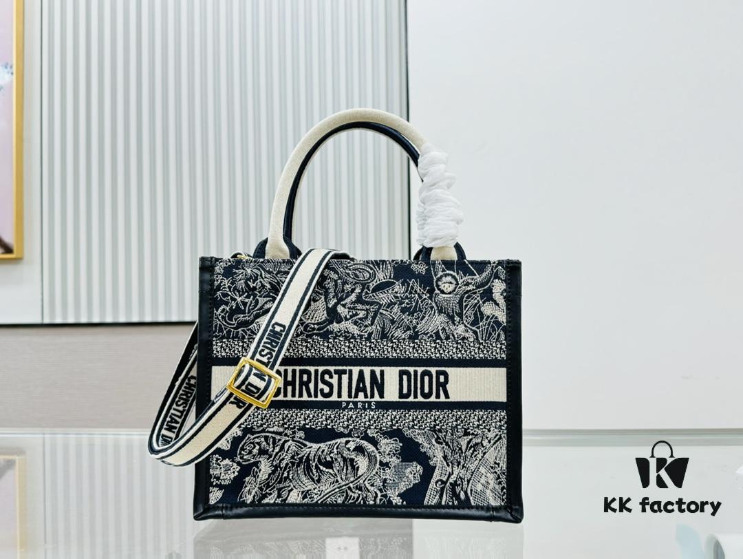 6930a31b6e68136f4d9abcc6 Black Blue Tiger, Small Size Dior Book Tote 24 Spring Collection