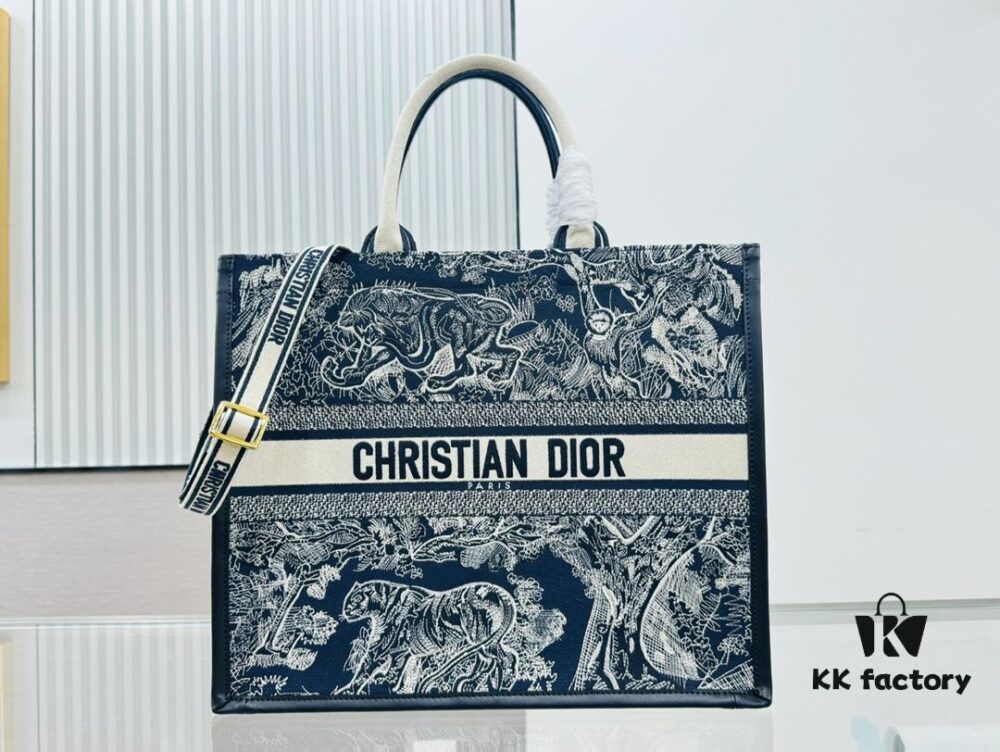 6930a3256e68136f4d9abcdb Black Blue Tiger, Large Size DIOR Book Tote 24 Spring/Summer New Arrival
