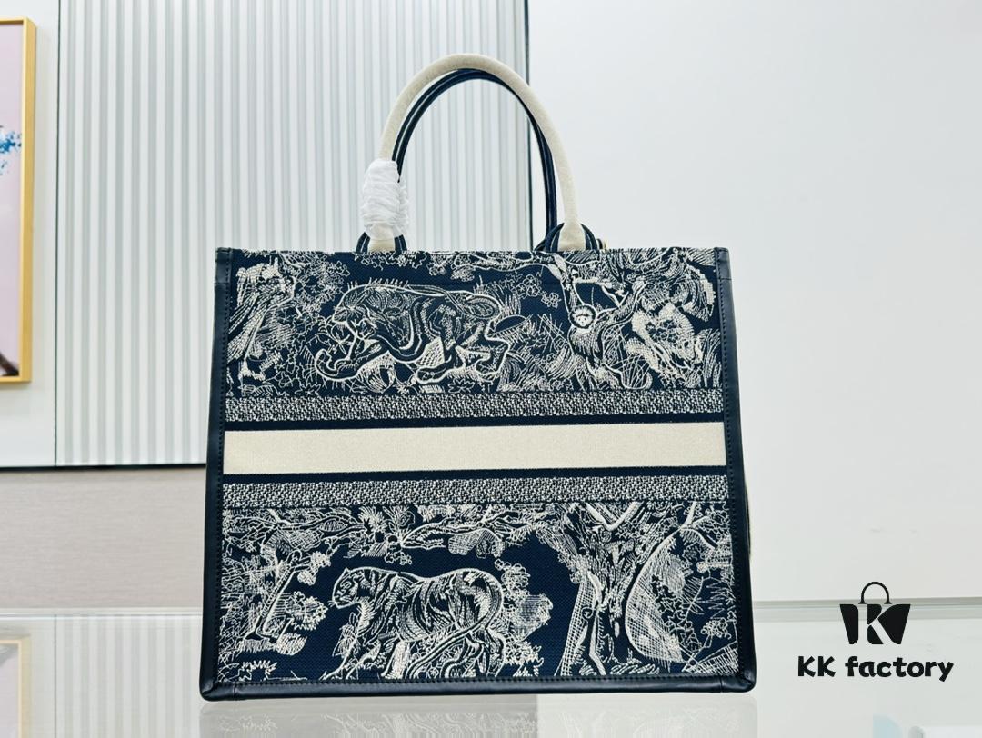 6930a3266e68136f4d9abcdd Black Blue Tiger, Large Size DIOR Book Tote 24 Spring/Summer New Arrival