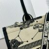 White Background with Black Bird, Medium Size Dior Book Tote 24 Early Spring New Arrival