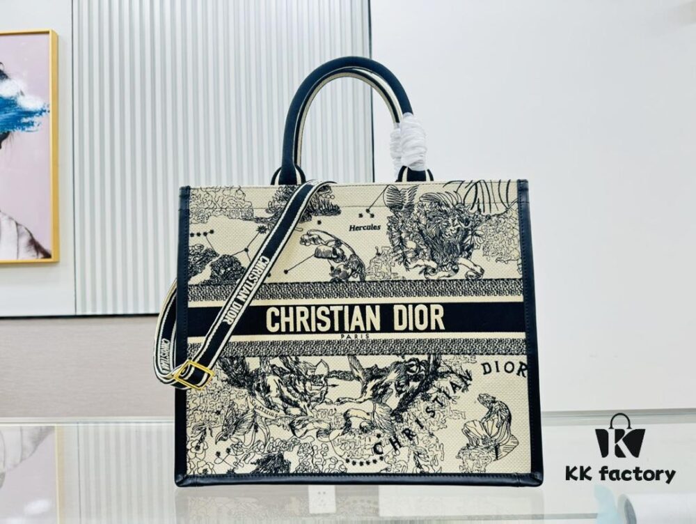 6930a3336e68136f4d9abcf9 White Background with Black Bird, Large Size Dior Book Tote 24 Spring New Arrival