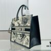 6930a3346e68136f4d9abcfb White Background with Black Bird, Large Size DIOR Book Tote 24 Spring Collection New Arrival