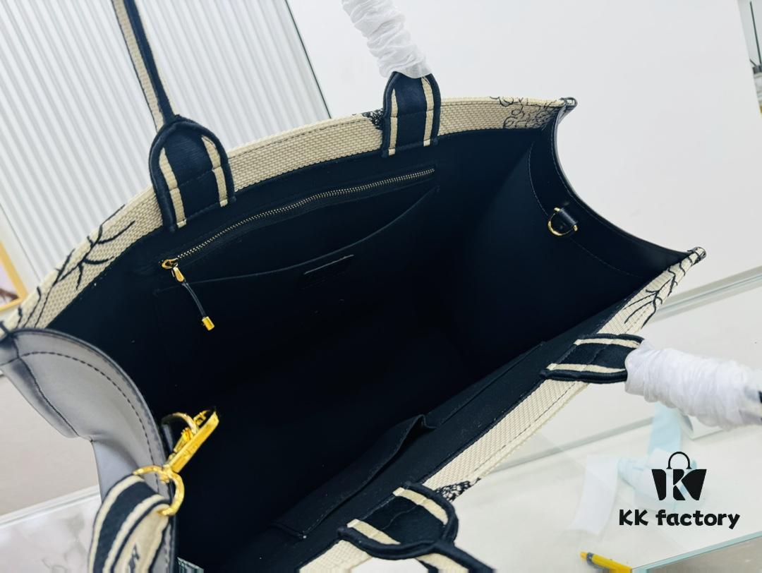6930a3386e68136f4d9abd03 White Background with Black Bird, Large Size DIOR Book Tote 24 Spring Collection New Arrival
