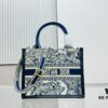 6930a3436e68136f4d9abd21 White with Blue Tiger, Small Size Dior Book Tote24 Spring Collection