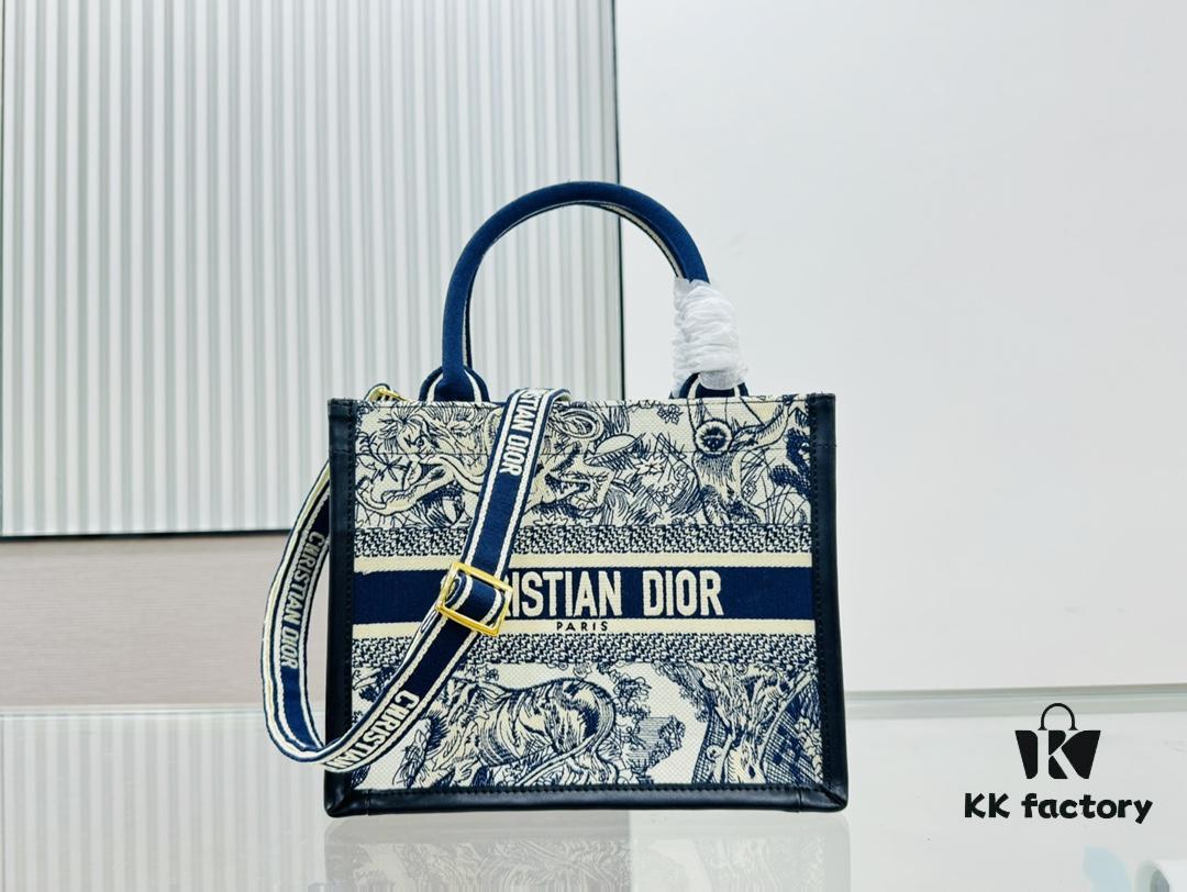 6930a3436e68136f4d9abd21 White with Blue Tiger, Small Size Dior Book Tote24 Spring Collection