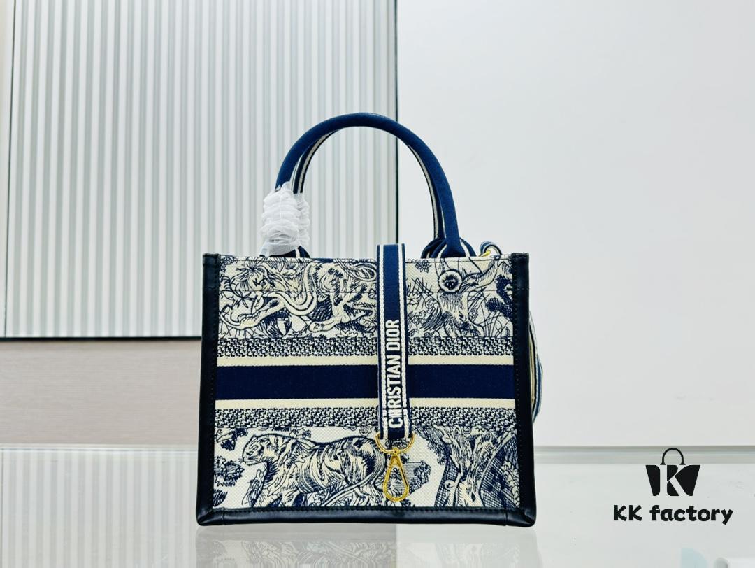 6930a3466e68136f4d9abd24 White with Blue Tiger, Small Size Dior Book Tote24 Spring Collection