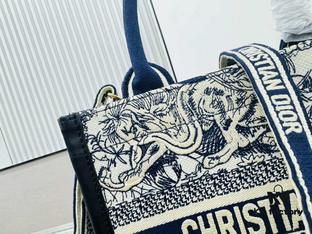 6930a3466e68136f4d9abd25 White with Blue Tiger, Small Size Dior Book Tote24 Spring Collection