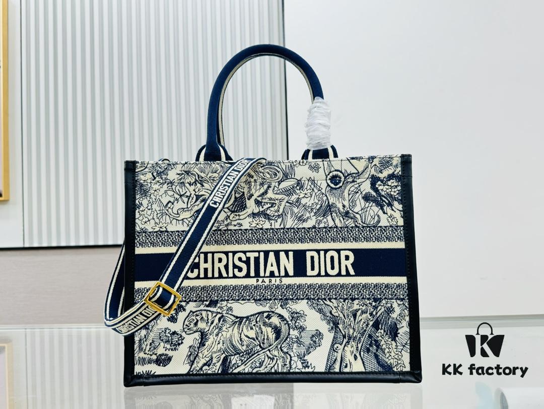 6930a3476e68136f4d9abd28 White with Blue Tiger, Medium Size Dior Book Tote24 Spring Collection