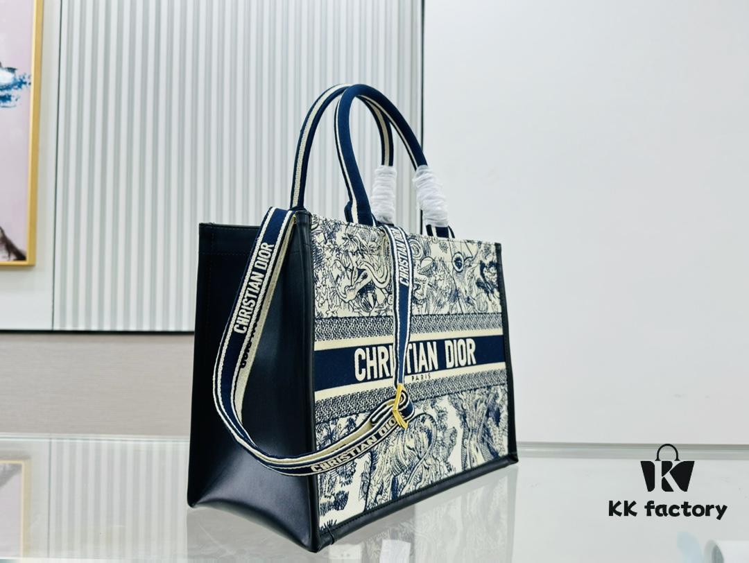 6930a3476e68136f4d9abd29 White with Blue Tiger, Medium Size Dior Book Tote 24 Spring/Summer New Arrival