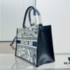 6930a3486e68136f4d9abd2c White with Blue Tiger, Medium Size Dior Book Tote 24 Spring/Summer New Arrival
