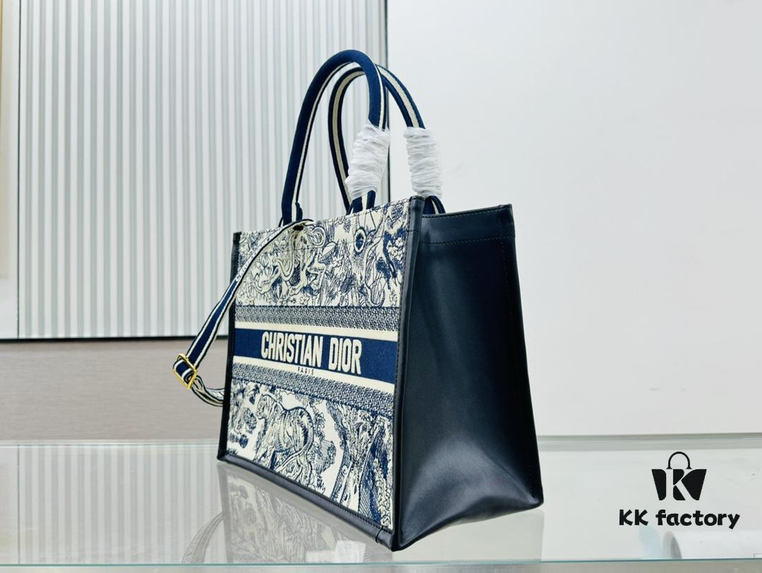 6930a3486e68136f4d9abd2c White with Blue Tiger, Medium Size Dior Book Tote 24 Spring/Summer New Arrival