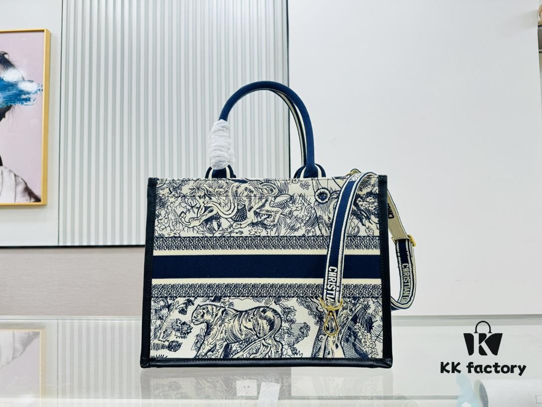 6930a3496e68136f4d9abd2d White with Blue Tiger, Medium Size Dior Book Tote 24 Spring/Summer New Arrival